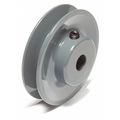 Zoro Select 1/2" Fixed Bore 1 Groove Standard V-Belt Pulley 3.25 in OD AK3212