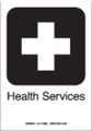 Brady Hospital Sign, 10"X7", Plastic, Sign Background Color: Black, White, 142449 142449