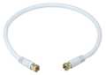 Monoprice Coaxial Cable, RG-6, 18 AWG, 1 ft. 6", White 5360