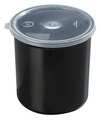 Carlisle Foodservice Poly-Tuf Crock w/Lid, 1.2 qt., Black, PK12 030103