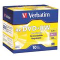 Verbatim DVD+RW Disc, 4.70 GB, 120 min, 4x, PK10 VER94839