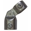 Zoro Select Structural Fitting, Adjustable Elbow/Tee-E, Aluminum, 1.5 in Pipe Size 14G935