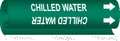 Brady Pipe Marker, Chilled Water, 1/2to1-3/8 In 5646-O
