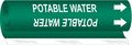 Brady Pipe Marker, Potable Water, 1/2to1-3/8 In 5744-O