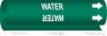 Brady Pipe Marker, Water, Grn, 1-1/2 to 2-3/8 In, 5786-I 5786-I