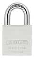 Abus Padlock, Coreless, Standard Shackle, Rectangular Brass Body, Steel Shackle, 1 in W 83IC/50