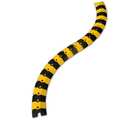 Ultratech Cable Protector, 1 Channel, Black/Yellow, 3/8 in Max Cable Dia, 3 in Wd, 3/4 in Ht, 39 1/2 in Lg 1800