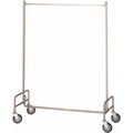 R&B Wire Products Rolling Steel Garment Rack, 48" of Hanging Space, Chrome Plated 704