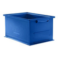 Ssi Schaefer Straight Wall Container, Blue, Polyethylene, 19 in L, 13 in W, 5 in H, 0.42 cu ft Volume Capacity 1462.191305BL1