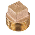 Smith-Cooper Square Plug, Cored, 1-1/2", 125, Brz Nl 4385006490
