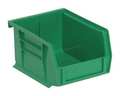 Quantum Storage Systems 8 lb Hang/Stack Bin, 5 In L, 4-1/8 In W, Green, Polypropylene, Green QUS200GN