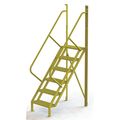 Tri-Arc 102 in Ladder, Steel, 6 Steps, Yellow Powder Coated Finish, 1,000 lb Load Capacity UCL5006246