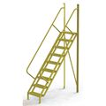 Tri-Arc 132 in Ladder, Steel, 9 Steps, Yellow Powder Coated Finish, 1,000 lb Load Capacity UCL5009242