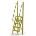 Tri-Arc 92 in Ladder, Steel, 5 Steps, Yellow Powder Coated Finish, 1,000 lb Load Capacity UCL7505246