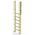 Tri-Arc 112 in Ladder, Steel, 7 Steps, Yellow Powder Coated Finish, 1,000 lb Load Capacity UCL9007246