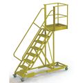 Tri-Arc 122 in H Steel Cantilever Rolling Ladder, 8 Steps, 300 lb Load Capacity UCS500830242