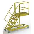 Tri-Arc 92 in H Steel Cantilever Rolling Ladder, 5 Steps, 300 lb Load Capacity UCS500540246