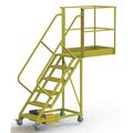 Tri-Arc 102 in H Steel Cantilever Rolling Ladder, 6 Steps, 300 lb Load Capacity UCU500640242