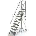 Tri-Arc 136 in H Steel Rolling Ladder, 10 Steps, 450 lb Load Capacity KDSR110242