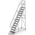 Tri-Arc 166 in H Steel Rolling Ladder, 13 Steps, 450 lb Load Capacity KDSR113242