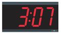 Zoro Select 11-1/2" Digital Synchronized LED POE Clock, Black SED4R4LDRB