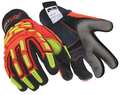 Hexarmor Hi-Vis Cut Resistant Impact Gloves, A8 Cut Level, Uncoated, XL, 1 PR 4021X-XL (10)