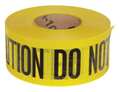 Brady Barricade Tape, Yellow/Black, 500ft x 3 In 91102