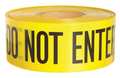 Brady Barricade Tape, Yellow/Black, 1000ft x 3In 91451