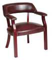 Office Star Ox Blood Traditional Guest Chair, 24 1/2" W 24-1/2" L 30" H, Padded, Vinyl Seat TV230-JT4