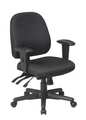 Office Star Desk Chair, Fabric, 3-1/2" Height, Adjustable Arms, Black 43808-231