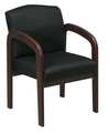 Office Star Black Visitors Chair, 23" W 25-1/2" L 33-1/2" H, Fixed, Fabric Seat, Collection: WD Series WD388-363