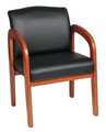 Office Star Black Visitors Chair, 23" W 25-1/2" L 33-1/2" H, Fixed, Fabric Seat, Collection: WD Series WD380-U6