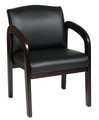 Office Star Black Visitors Chair, 23" W 25-1/2" L 33-1/2" H, Fixed, Fabric Seat, Collection: WD Series WD388-U6