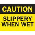 Tarifold Sign Inserts, Slippery When Wet, PK6 P1949SW