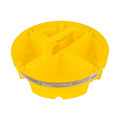Bucket Boss Bucket Stacker Small Parts Organizer, Fits 5 Gal Buckets, 4 Compartments, Yellow 15051