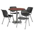 Kfi Round Breakroom Table And Chair Set, 31"(Chair) H, Laminate Top, Mahogany T42RD-B1922SL-MH-2300-P10.JPG