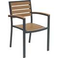 Kfi Eveleen Outdoor Arm Chair, Mocha 5601-MA