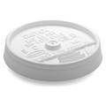 Dart Lid for 6 to 14 oz. Hot/Cold Cup, Flat, Sip Through, White, Pk1000 12UL