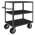 Zoro Select Instrument Cart with Flush Metal Shelves, Steel, Flat, 3 Shelves, 1,200 lb RIC-304850-3-8SPN-95