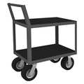 Zoro Select Low-Profile Instrument Cart with Flush Metal Shelves, Steel, Raised, 2 Shelves, 1,200 lb LIC-1830-2-8SPN-95