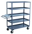 Jamco Steel Order-Picking Utility Cart with Lipped Metal Shelves, Flat, 5 Shelves, 3,000 lb EO248P600GP