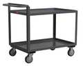 Jamco Utility Cart with Lipped Metal Shelves, Steel, Flat, 2 Shelves, 1,200 lb SG348P500GP