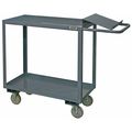 Zoro Select Order-Picking Utility Cart with Lipped Metal Shelves, Steel, Flat, 2 Shelves, 1,200 lb OPC-3060-2-95