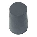 Zoro Select Stopper, 25mm, Rubber, Black, PK75 0-004