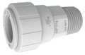 John Guest Push-to-Connect, Threaded Male Connector, 1 in Tube Size, Plastic, White PSEI013626