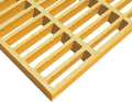 Fibergrate Molded Grating, 36 in Span, Grit-Top Surface, Corvex Resin, Yellow 878854
