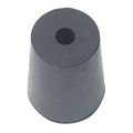 Zoro Select Stopper, 25mm, Rubber, Black, PK30 1-1H