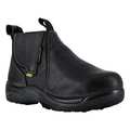 Florsheim Size 8W Men's Chelsea Boot Steel Work Boot, Black FE690