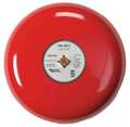 Edwards Signaling Fire Bell, Red, 10 In., 20 to 24V 439D-10AW-R