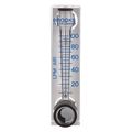 Brooks Flowmeter, Air, 10 to 100 LPM, Viton Seal 2510A2A18SVVT